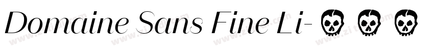 Domaine Sans Fine Li字体转换